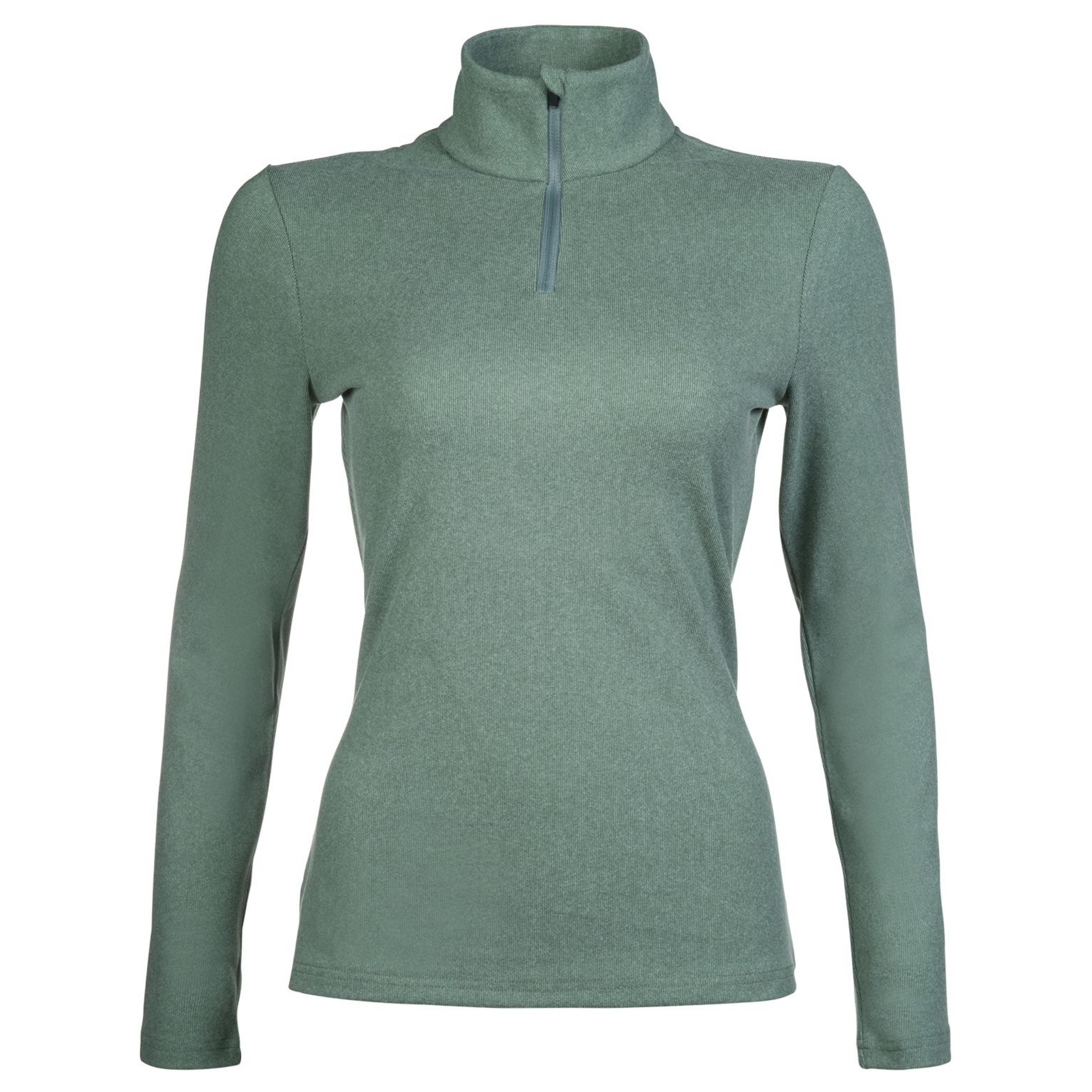 super soft long sleeve top with 3/4 zip