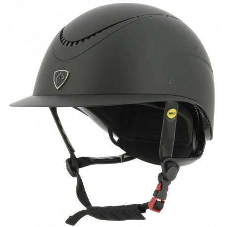 matt black helmet with mips and wide visor